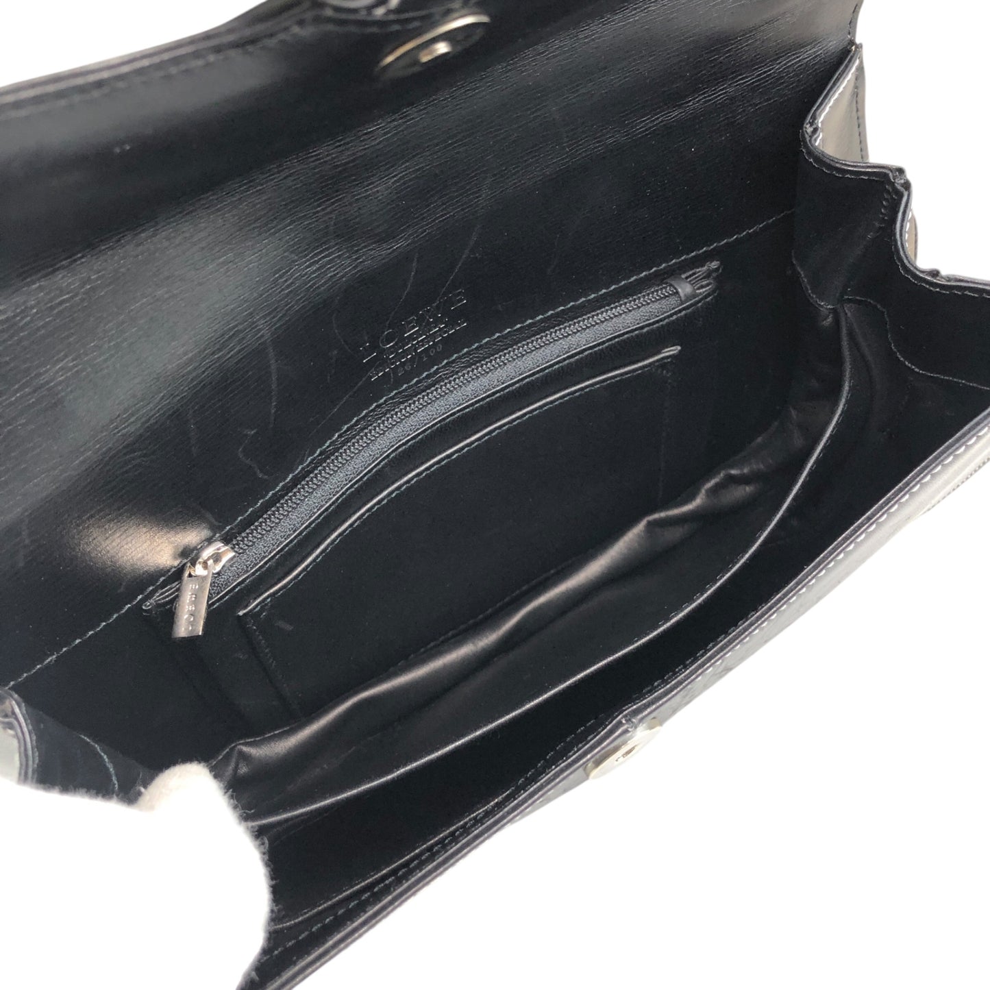 LOEWE Logo Shoulder bag Black Vintage sy8ch6