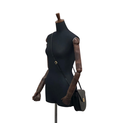 Yves Saint Laurent YSL Logo Shoulder bag Black Vintage 5hfhbh