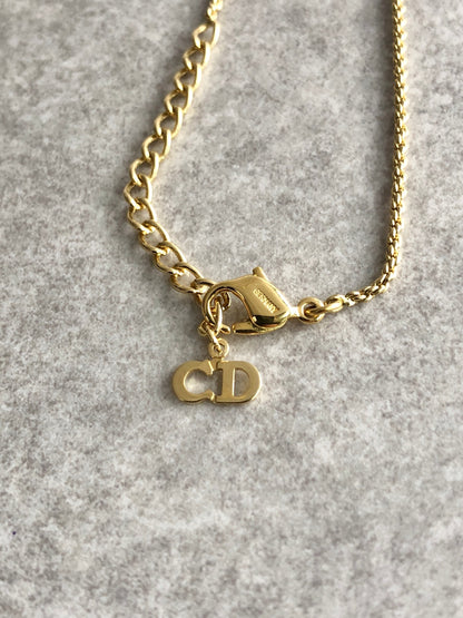 Christian Dior Necklace Gold Vintage f5euhf