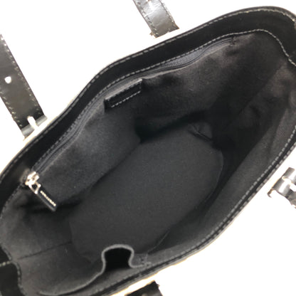 BURBERRY Check Totebag Beige×Black Vintage axf6bg