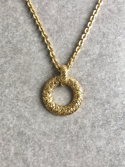 Yves Saint Laurent Necklace Gold Vintage yp8kbv