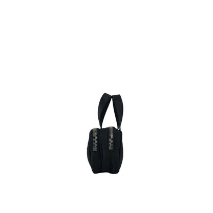 PRADA Tessuto Triangle Logo Small Handbag Pouch Black 1N1346 Vintage ntidxe