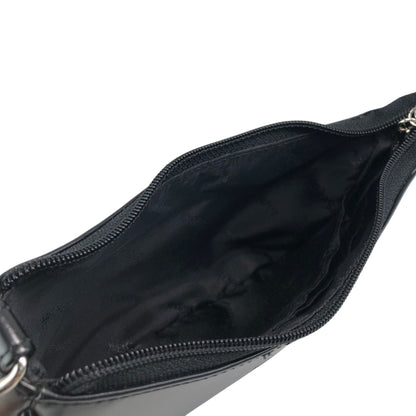 Yves Saint Laurent Logo Embossed Small Handbag Shoulder bag Black Vintage ztncyu