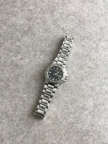 GUCCI Logo Quartz Watch Silver 9700L Vintage gxdvy8