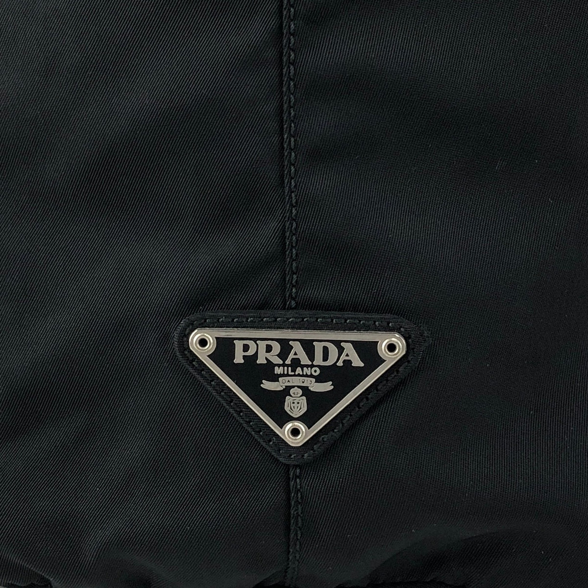 PRADA Tessuto Triangle Logo Totebag Black Vintage fdttdc