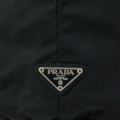 PRADA Tessuto Triangle Logo Totebag Black Vintage fdttdc