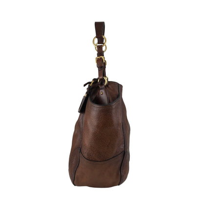 PRADA Logo Shoulder bag Brown Vintage viv5ss