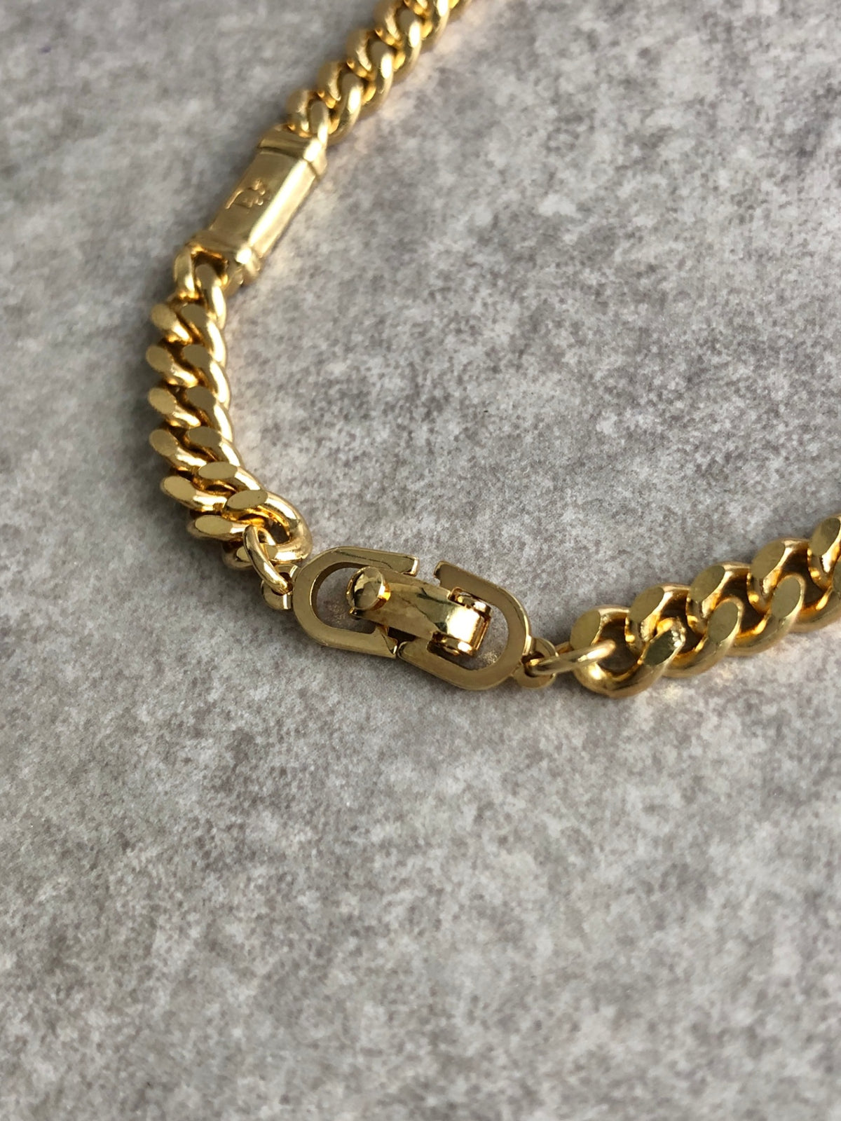 Christian Dior Logo Bracelet Gold Vintage 7y6c85