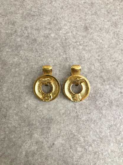 CELINE Starball Earrings Gold Vintage wf5et4