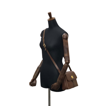 CELINE Gancini Shoulder bag Brown Vintage 88rbj3