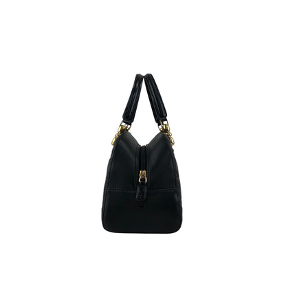 Christian Dior Cannage Small Boston bag Handbag Black Vintage ffmc6u