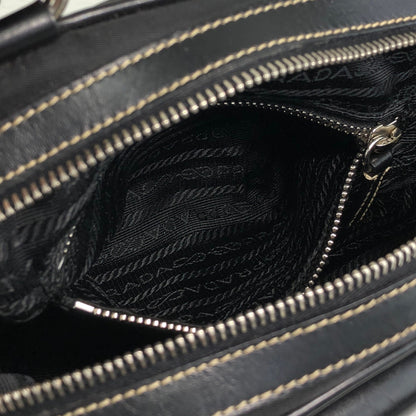 PRADA Triangle Logo Handbag Shoulder bag Black Vintage ntuyze
