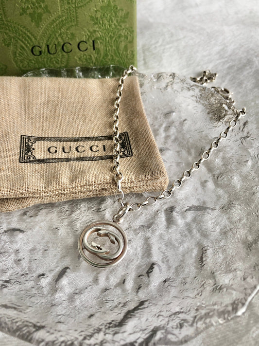 GUCCI Necklace Silver Vintage npu5rg