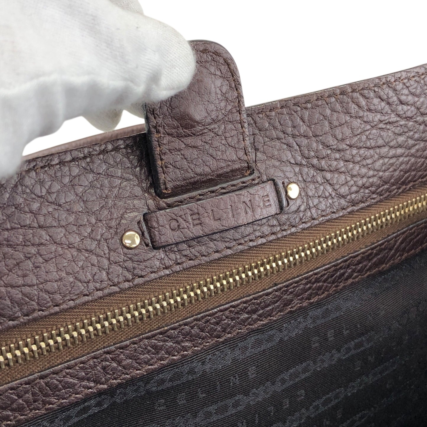 CELINE Blason Totebag Brown Vintage 7dzt2e