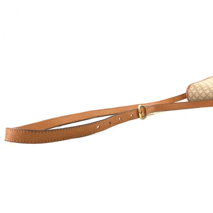 CELINE Macadam  PVC Leather Crossbody Shoulder bag Beige Vintage kshxk6