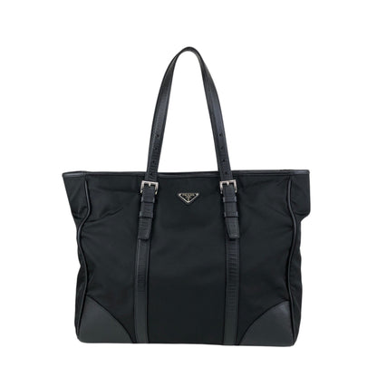 PRADA Tessuto Triangle Logo Totebag Black Vintage ivus2k