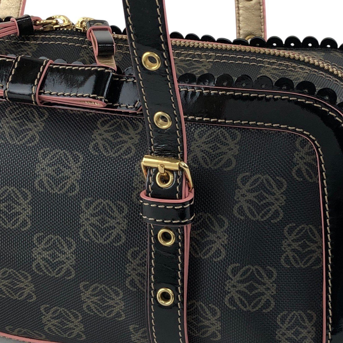 LOEWE Anagram Charm Boston bag Black Vintage u28crh