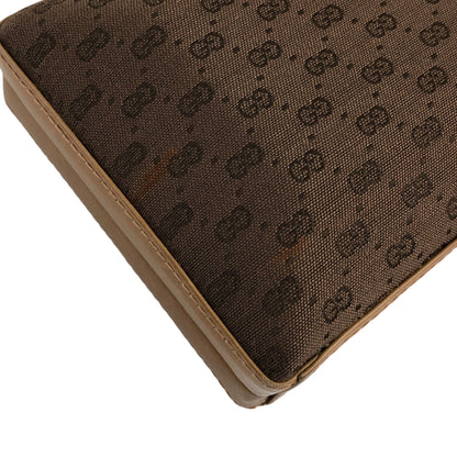 GUCCI GG Logo Motif Shoulder bag Brown Vintage xfb6jw