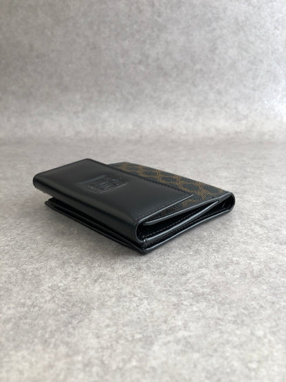 CELINE Macadam Blason Folded Wallet Black Vintage sgwg3a