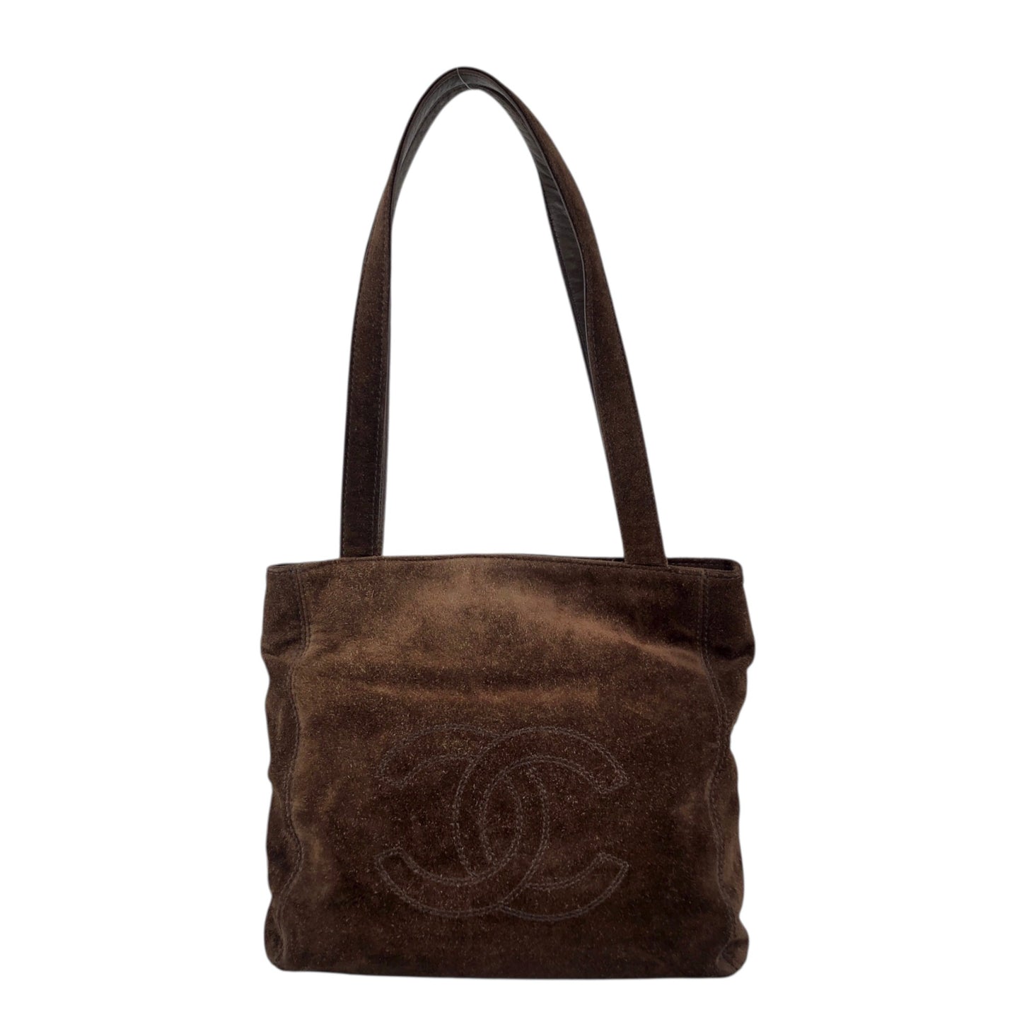 CHANEL Coco Mark Totebag Brown Vintage s32c85