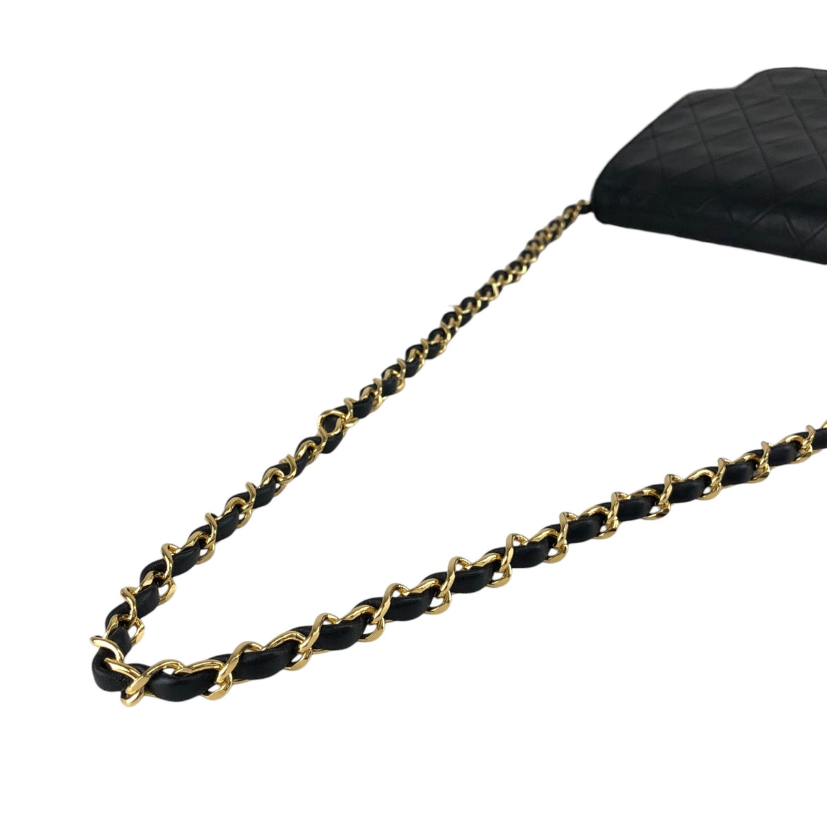 CHANEL Matelasse Coco Mark Chain Shoulder bag Black Vintage bx28zt