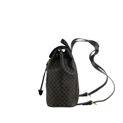 CELINE Macadam Logo Backpack Black Vintage ed4nn3
