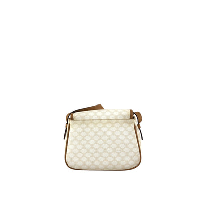 CELINE Macadam Blason Tassel Shoulder bag White Vintage esf7xf
