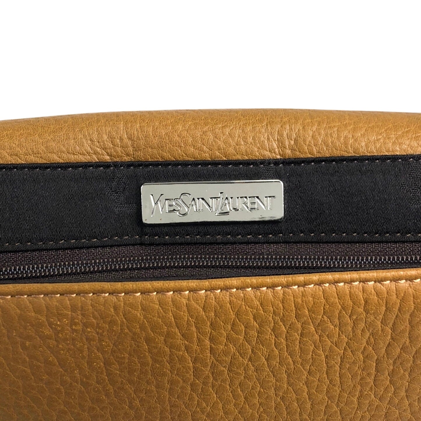 Yves Saint Laurent Logo Shoulder bag Brown Vintage 24deyg