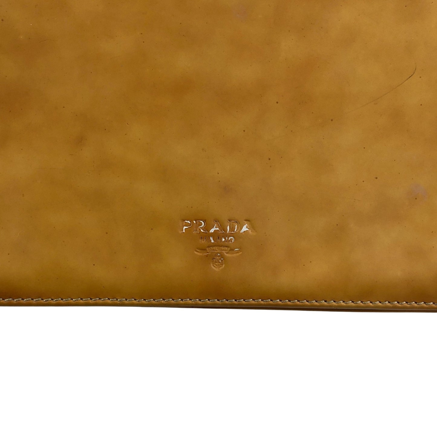 PRADA Logo Shoulder bag Orange Vintage j4ytxn