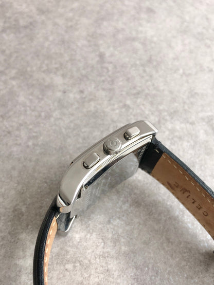 CELINE Blason Quartz Watch Black Vintage yvw3tu