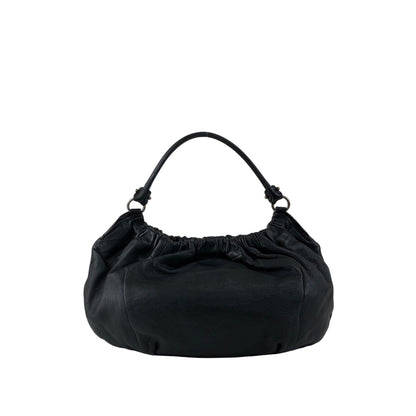 Salvatore Ferragamo Vala Ribbon Shoulder bag Hobobag Black Vintage bgm738