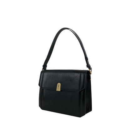 Yves Saint Laurent YSL Logo Shoulder bag Black Vintage 67eb7u