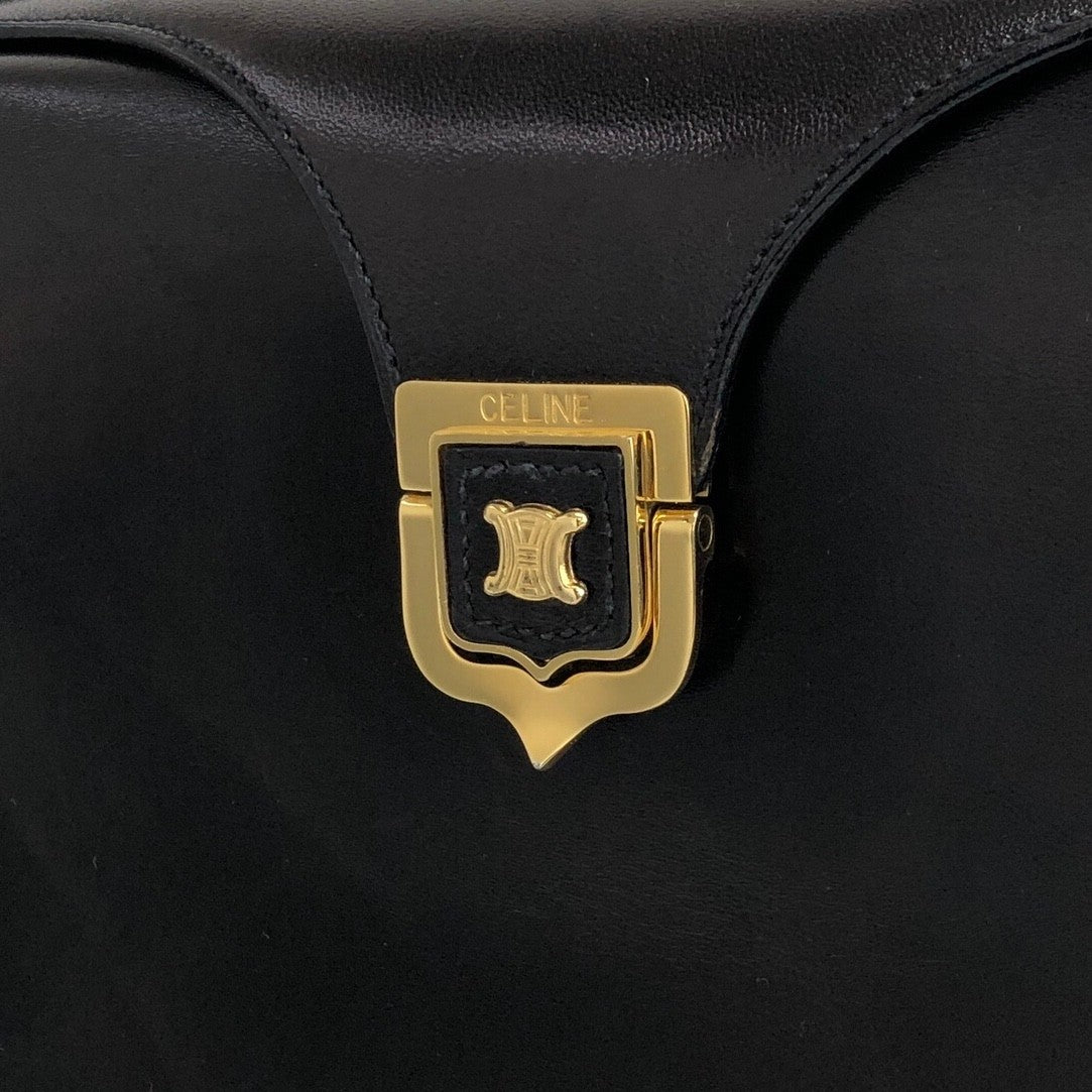 CELINE Blason Shoulder bag Black Vintage jvmcjz