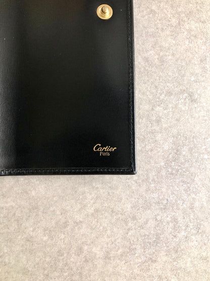 Cartier Trifold Wallet Black Vintage wfic4i