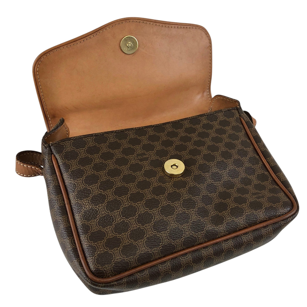 CELINE Macadam Blason  Shoulder bag Brown Vintage t38p84