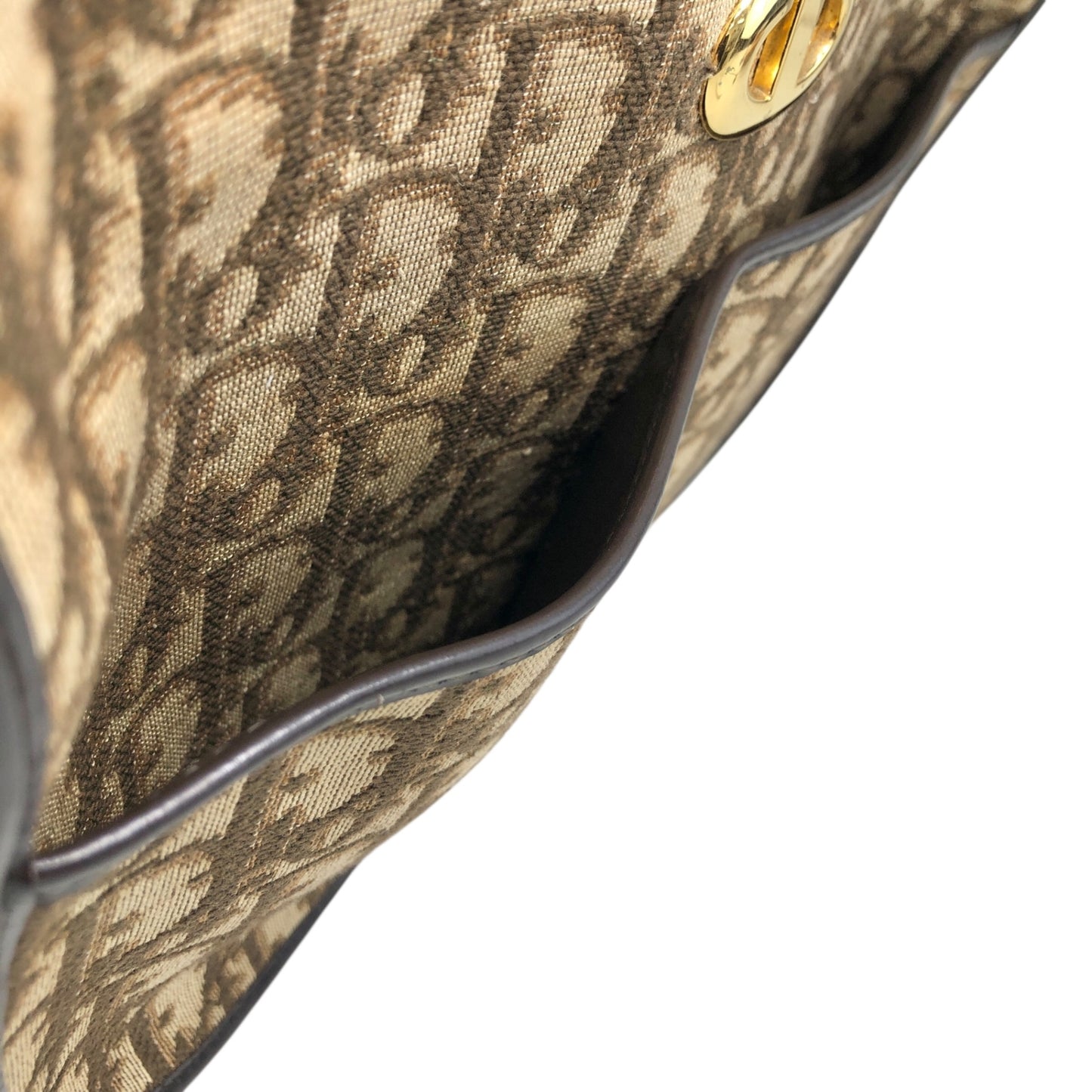 Christian Dior Trotter Shoulder bag Brown Vintage f2cedr