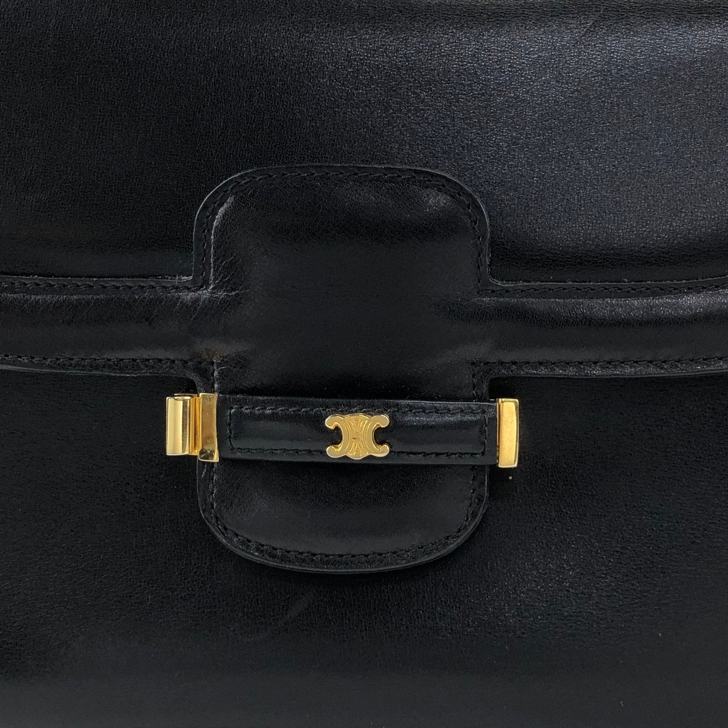 CELINE Blason Shoulder bag Black Vintage ikbdre