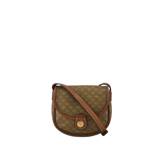 CELINE Macadam Blason Shoulder bag Beige Vintage edxz2b