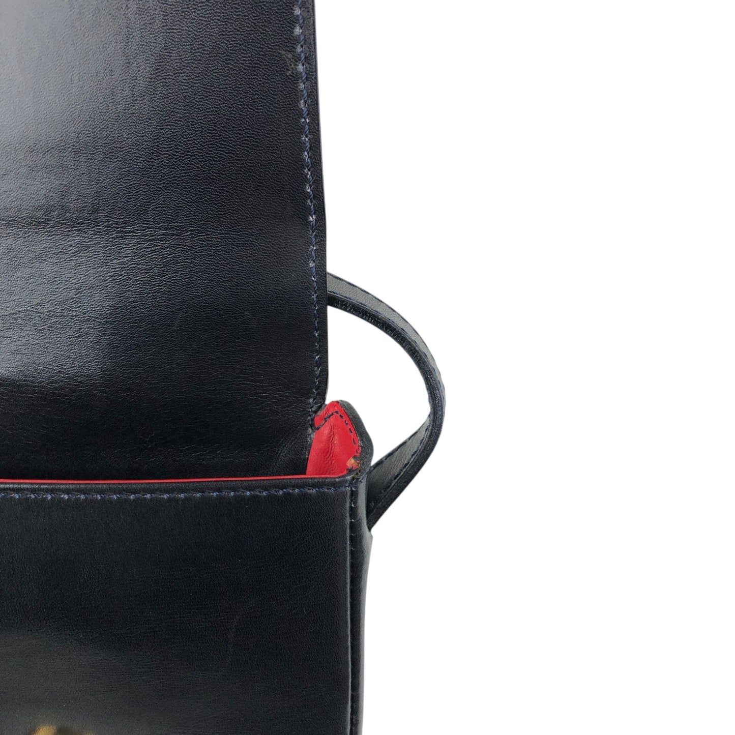 CELINE Circle Logo Small Shoulder bag Black Vintage va5bp4