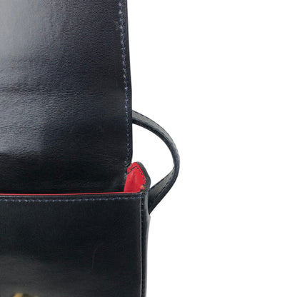 CELINE Circle Logo Small Shoulder bag Black Vintage va5bp4
