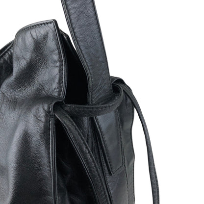 LOEWE Anagram Drawstring Shoulder bag Black Vintage zbxjy7