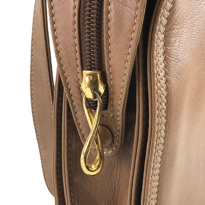 LOEWE Anagram Stitch Leather Shoulder bag Totebag Brown Vintage pnktyk