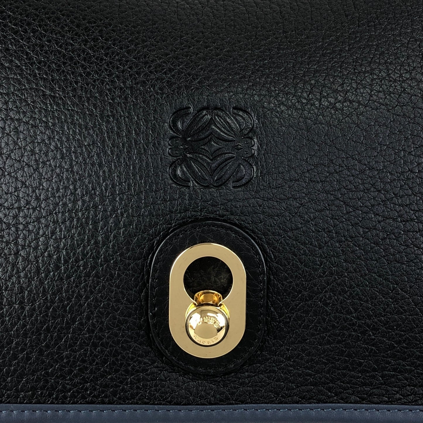 LOEWE Anagram Shoulder bag Navy×Black Vintage r7bby7