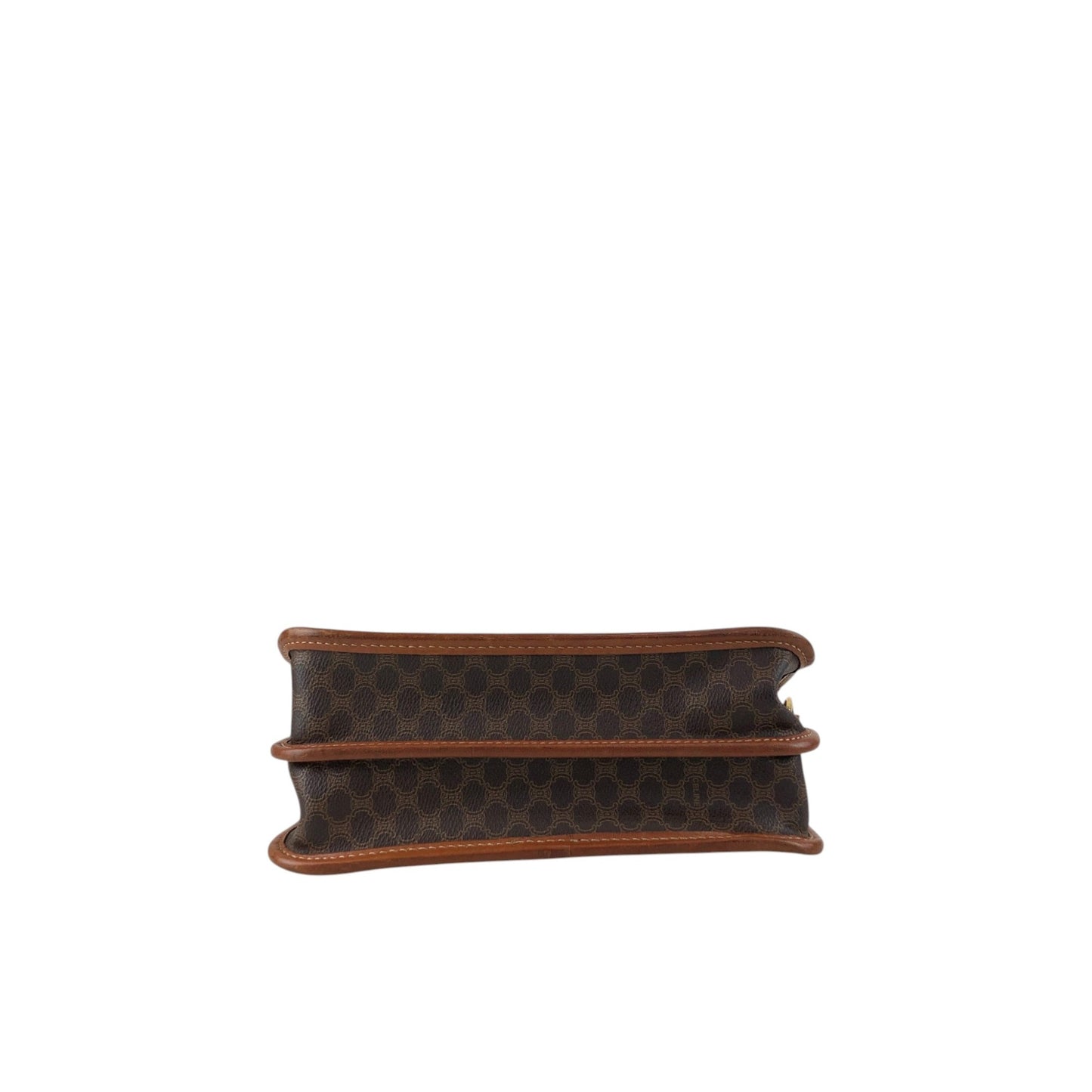 CELINE Macadam Gancini Shoulder bag Brown Vintage dtdg28
