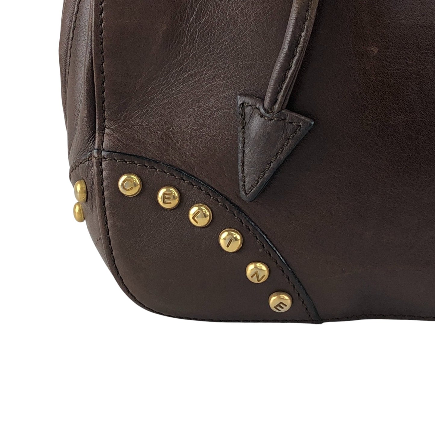 CELINE Logo Backpack Brown Vintage bw7ed4