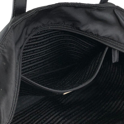 PRADA Tessuto Triangle Logo Totebag Black Vintage gy3es2