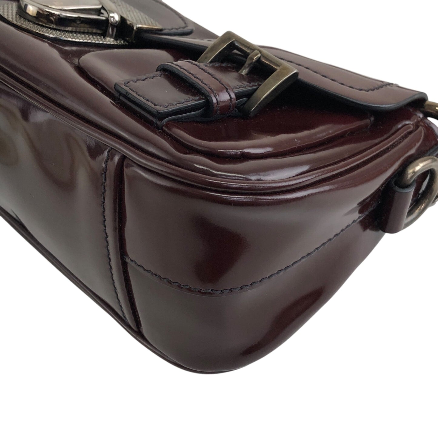PRADA 前扣單肩包 棕色 復古 j5mn5d