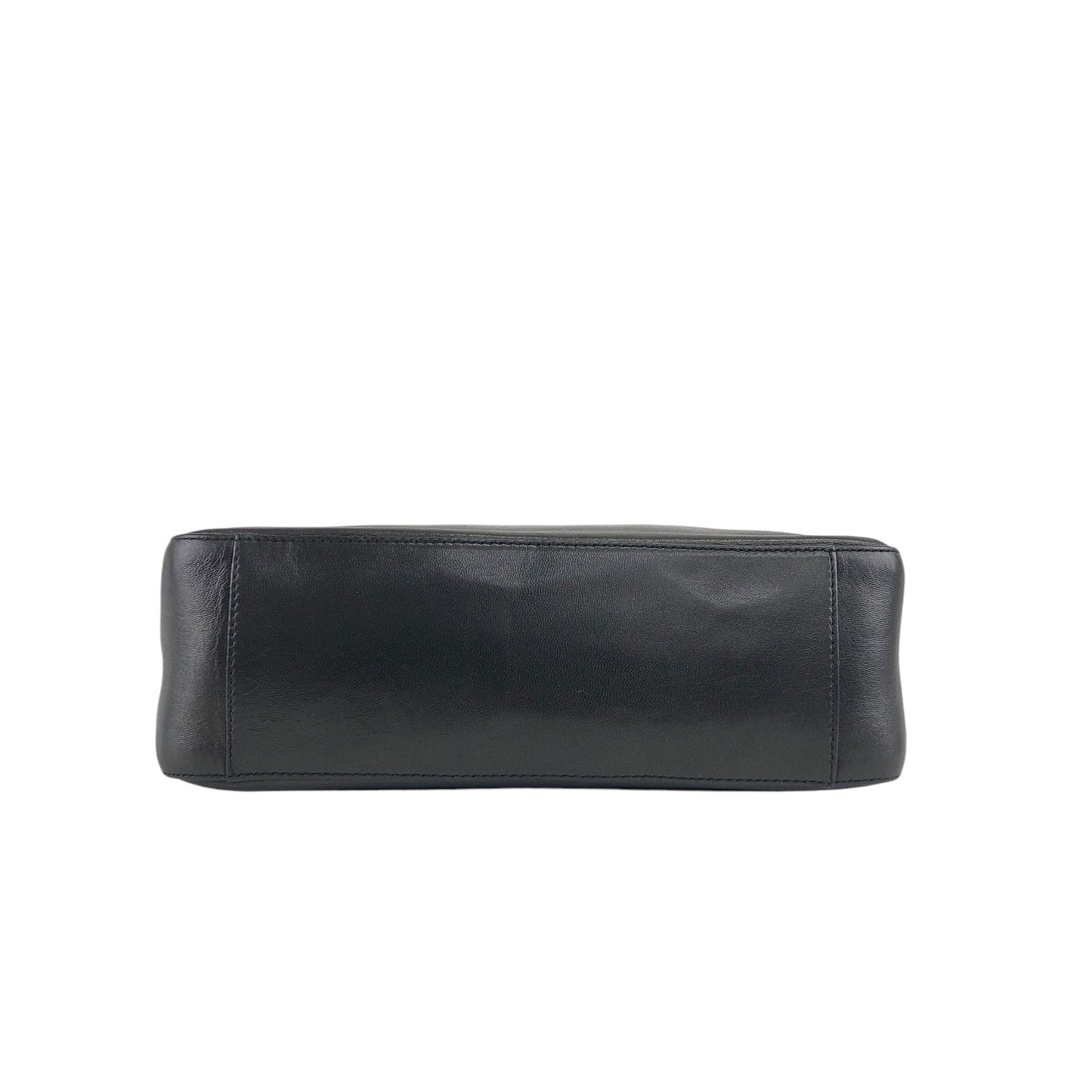 PRADA Logo Embossed Handbag Black Vintage skzrga