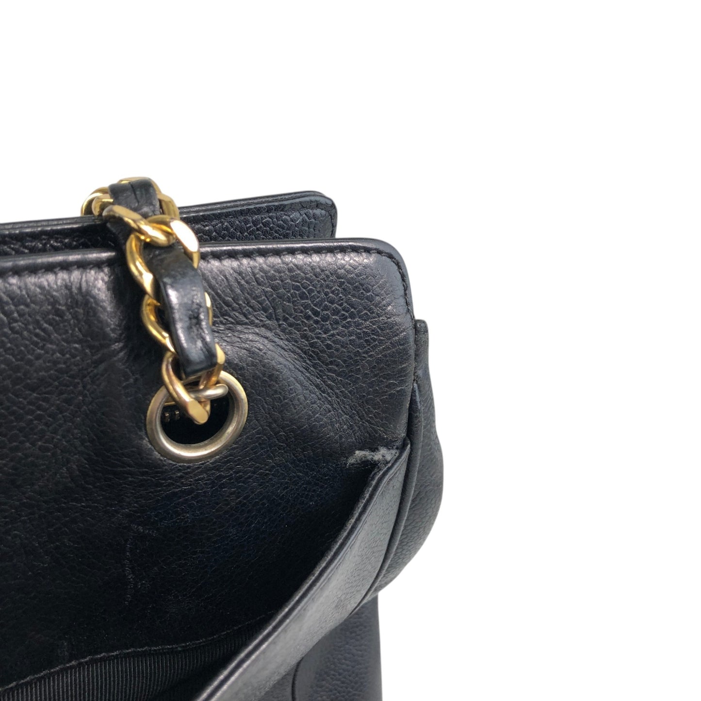 CHANEL Coco Mark Chain Shoulder bag Black Vintage gph8sd