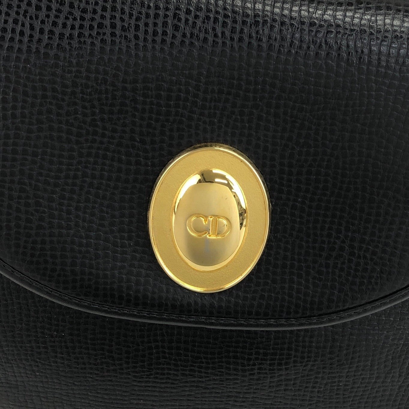 Christian Dior CD Logo Shoulder bag Black Vintage seeypn